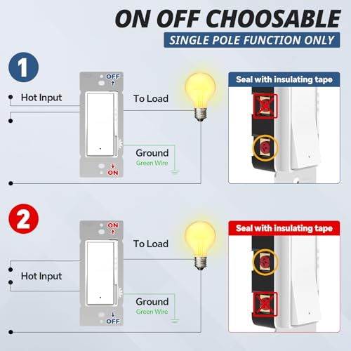 ThunderWay Digital Dimmer Light Switch, Single Pole/3-Way LED Slide Dimmer, for 300W Dimmable LED/CFL Lights and 700W Incandescent/Halogen, Wall Plate Included, 5 Pack, Matte White by ThunderWay - Used condition - Image 4