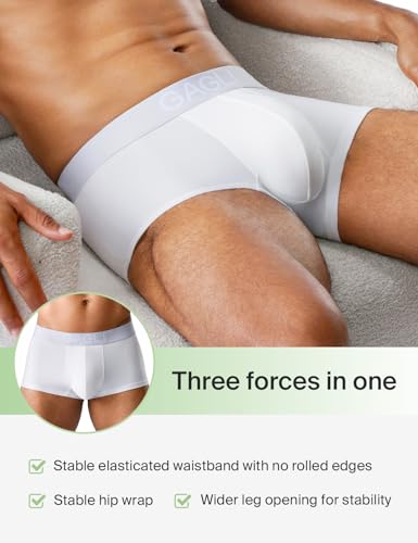 Mens Underwear Boxer Briefs Short Leg, Comfortable Trunks Underwear for Men with Moisture Wicking, Soft Waistband 1.5''2