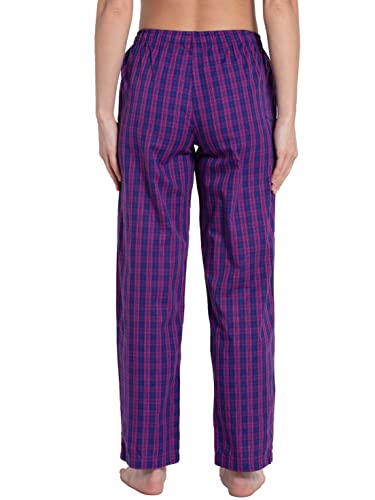 Image of Jockey RX06 Women's Super Combed Cotton Woven Fabric Relaxed Fit Striped Pyjama with Side Pockets (Checks & Prints May Vary)