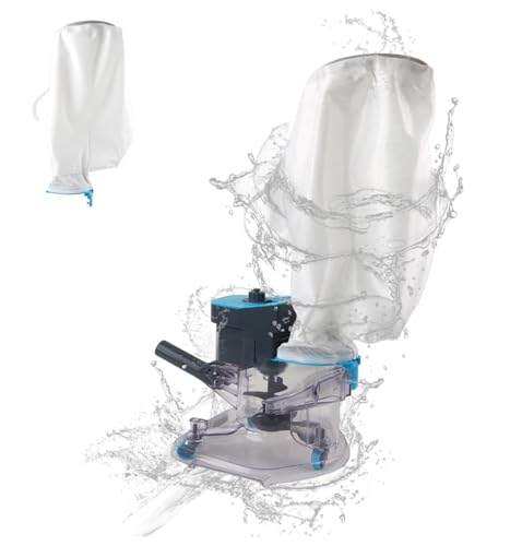 Cordless Pool Leaf Vacuum Cleaner with Dual Filter Bags for Above Ground & Inground Pools – Heavy Duty Swimming Pool Vacuum, 24GPM Strong Suction for Easy Leaf & Debris Removal