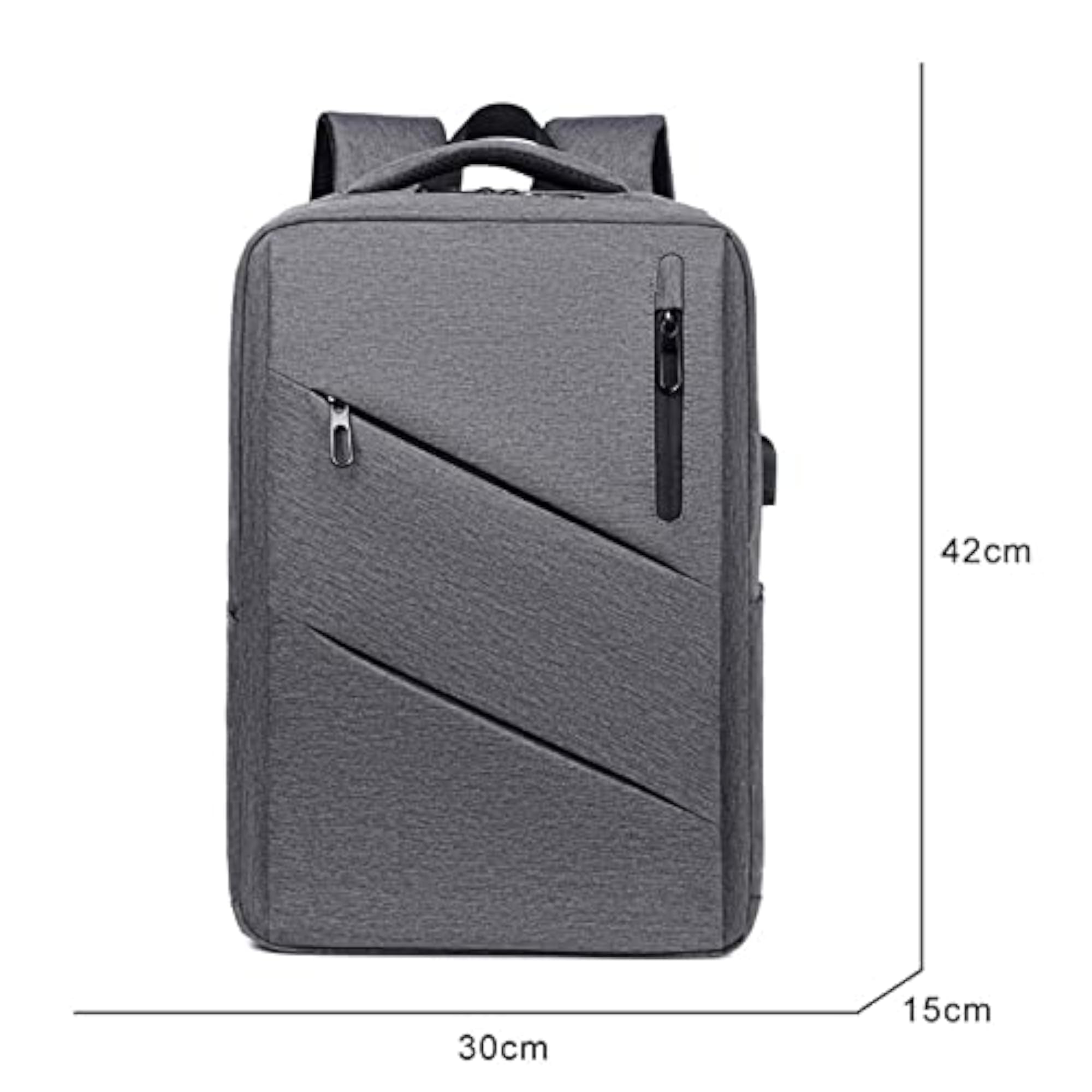 Functional Waterproof Business Backpack for Men, Gray