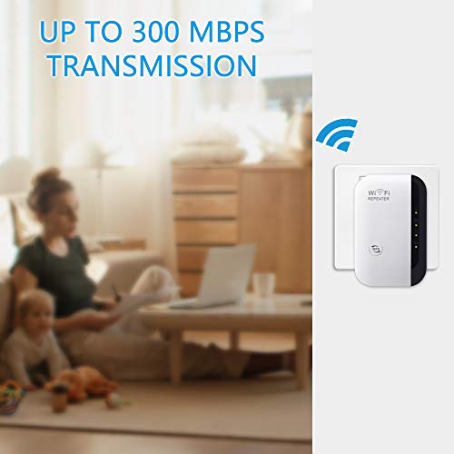 Ajcoflt Extensor de alcance WiFi 300 Mbps Repetidor rápido sem fio de 2,4 GHz Amplificador de sinal