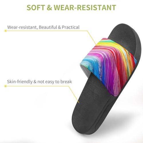 Rainbow Mountain House Sandals Slip On Bathroom Slippers Beach Summer Shoes for Men Women3