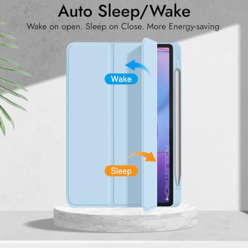 Image of Robustrion Case for Lenovo Idea Tab Pro 2nd Gen 13 inch Cover Case with [Pencil Holder] [Soft Flexible Case] for Lenovo Idea Tab Pro Gen 2 Cover Case 13 inch [Auto Sleep Wake Support] - Light Blue