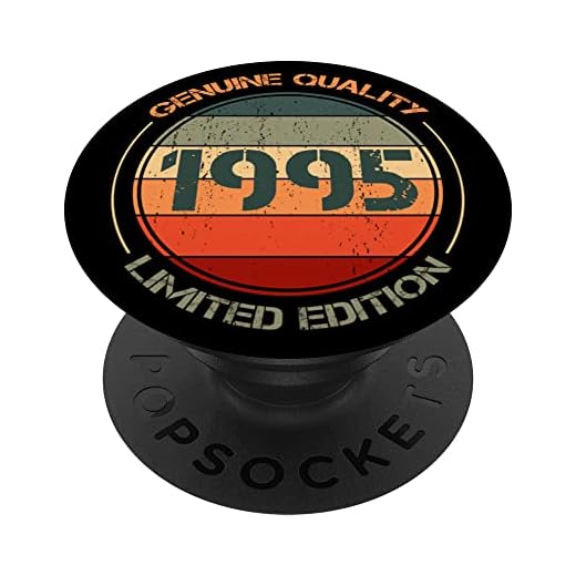Vintage 1995 Pop Socket para teléfono divertido retro 1995 cumpleaños PopSockets PopGrip Intercambiable