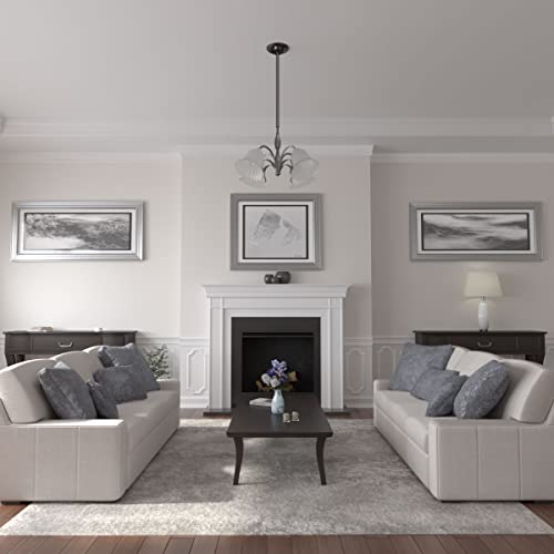 Image of 9 5 /8 inchOD x 1 1 /8 inchP Maria Ceiling Medallion (Fits Canopies up to 1 3 /4 inch), Jet Black