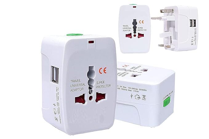 SHOPOLIFE Universal Travel Adapter with Dual USB Charger Ports, International Worldwide Smart Phone Charger Plug for Phone, Laptop, Camera, Charging Adapter (1 Pc)-picture-19