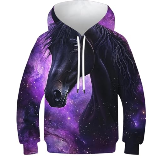 Sweat-shirt 3D cheval pour les journées d'école et de loisirs