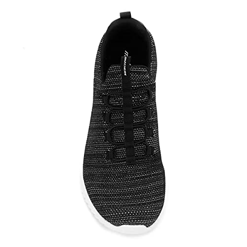 Skechers, Social Muse, Tênis, Feminino, Preto/Branco, 34