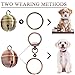 Morn Light Copper Pet Bells for Collars with Quick-Release Clasp - Audible Safety Trackers for Dogs, Outdoor Collar Accessories(Glossy Bronze+Glossy Copper, 2-Pack)