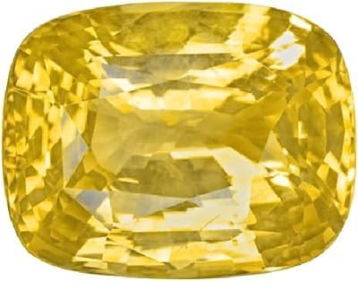JAGDAMBA GEMS Ceylon Yellow Sapphire Sri Lanka Pukhraj Stone 8.50 Carat Original Certified Good Shape Gurupriya Pushparagam Stone For Jewellery Making, Gemstone, Yellow Sapphire