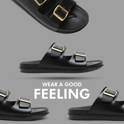 Image of DOCTOR HEALTH SUPER SOFT Men's Ultra Comfort Slippers | Trendy Cushioned Design with Breathable Mesh | Dual-Density PU Sole | Anti-Slip Grip & Adjustable Strap for Everyday Wear
