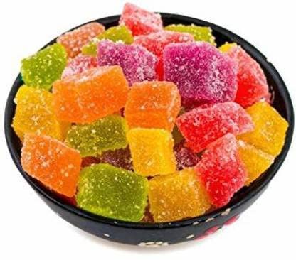 M VEGONEE Sugar Coated Soft Jelly Cubes Candy Multi Colour Tasty Mix Fruits Flavours Candies (400 gm) (B0B8JFDWC8) Amazon Price History, Amazon Price Tracker