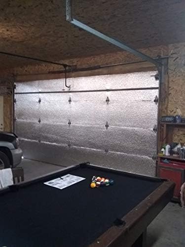 Supershield 1 Car Garage Door Kit 10W x 8H (Fits 10W x 8H) R Value 7 Non Fiberglass Reflective Foil Foam Core DIY Insulation Weatherization (Foil Tape, Knife, Squeegee) Water Proof/Made in USA