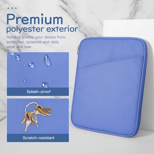Image of Dadanism 9-11 inch Tablet Sleeve Bag Carrying Case for iPad (A16) 11th Gen 11 inch, iPad 10th Gen 10.9 inch Air 5 /4, iPad Air M4 /Pro 11 inch, iPad 9 /8 /7th, Galaxy Tab A11+ Plus 11 inch, Remarkable 2 10.3 inch, Periwinkle
