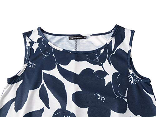 Veranee Women's Sleeveless Swing Tunic Summer Floral Flare Tank Top (Xxx-Large, 6-33) #TOP2