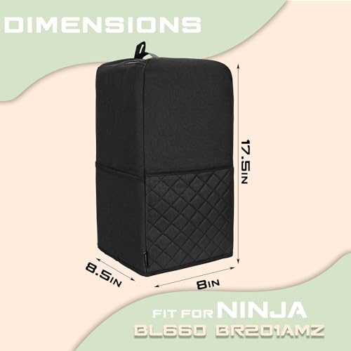 Funda para licuadora compatible con Ninja BL660, negra miniatura 6