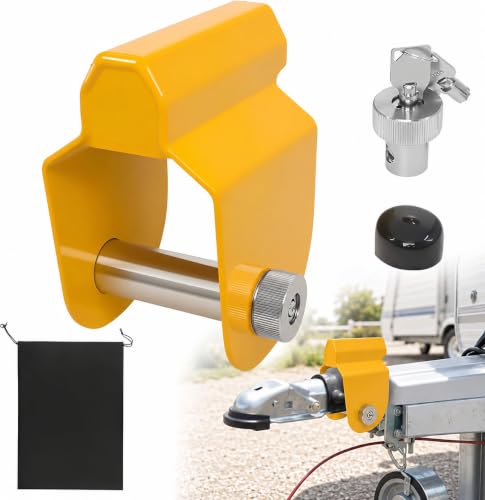 Caravan Hitch Lock Compatible with ALKO AK130 AK160 AKS1300 AKS2004 AKS3004 by Gekufa High Security Anti-Theft Coupling Lock for Caravan Protection