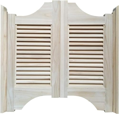 Porte battante en bois massif au design à persiennes architectural et durable