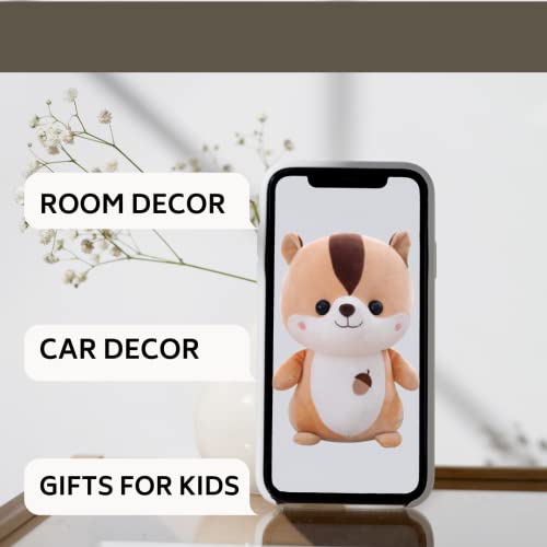 Image of Chubby Brown Squirrel Soft Toy, Cute Chipmunk Plush Teddy Stuffed Animal for Girls, Boys Kids, Birthday Gift, Nursery, Room Decor - 25 cm