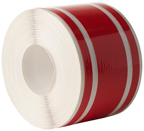 4R Quattroerre.it 10533 Trim Stripes Bandes Adhésives Triples pour Voitures, Rouge, 3F 50 mm x 10 MT
