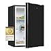 Exquisit Mini-Kühlschrank KB60-V-150F schwarzPV | Mini-Kühlschrank | 58 L Volumen | Schwarz | Türablagen & Glasablagen | Kühlen | Türanschlag wechselbar | Kompakt