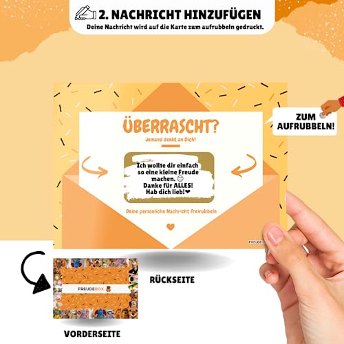 FREUDEBOX® - Personalisierte Geschenkbox mit Teddy Kuscheltier, Namen und persönlicher Nachricht
