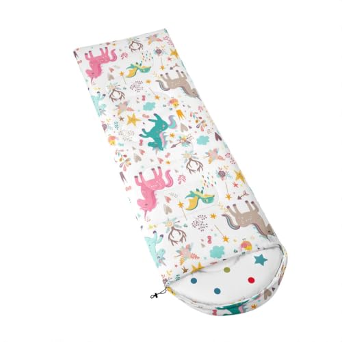 Erosebridal bolsa de dormir para niñas con diseño de dinosaurio, ideal para camping miniatura 3