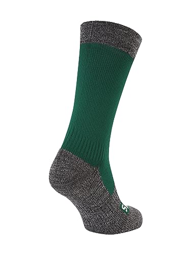 SEALSKINZ Unisex Waterproof All Weather Mid Length Sock, Black/Grey Marl, Small2