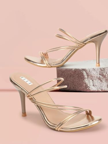 Image of ELLE Women Round toe Stiletto Heel Slip-On Sandal