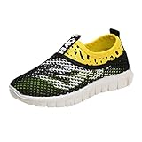 Vamoro Infant Kinder Baby Jungen Mädchen Mesh Feuer Print Sport Run Sneakers Freizeitschuhe Mesh Schuhe Atmungsaktiv Sandalen Geschlossene Sandalen(Schwarz,31 EU)