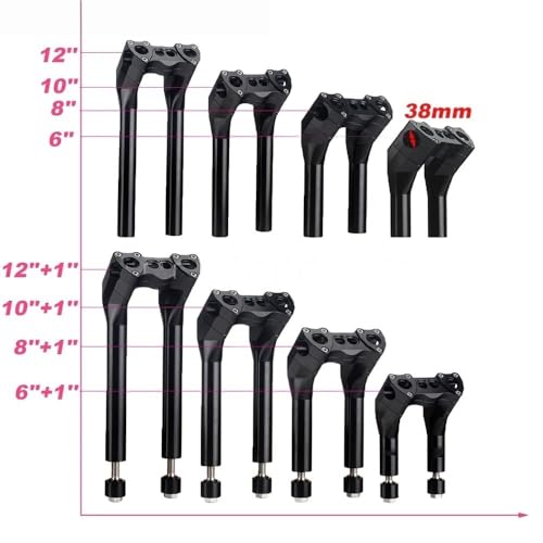 Rehausseur de guidon pullback 38mm pour moto Dyna et Softail
