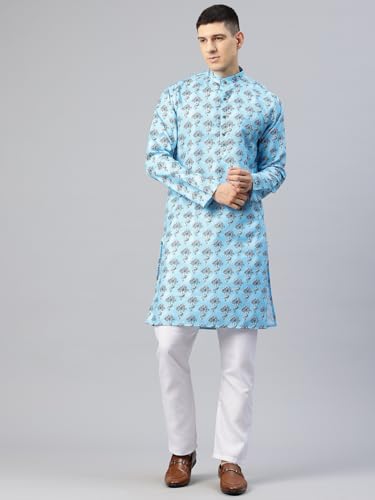 Image of Luxrio Kurta Set for Men Cotton Blend Kurta with Pyjama Set Ethnic Set