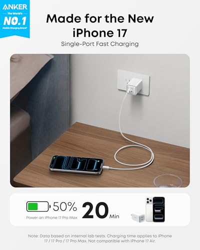 Anker Nano 47W USB C Charger, 2 Port Compact Foldable GaN Charger for iPhone 17 / 16, Galaxy, Pixel, Compatible with MagSafe (White) image 2