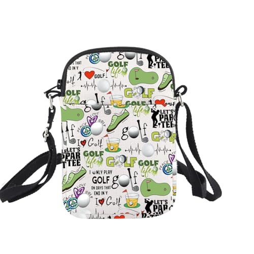BNQL Golf Crossbody Bag Peace Love Golf Gifts Golfing Fans
