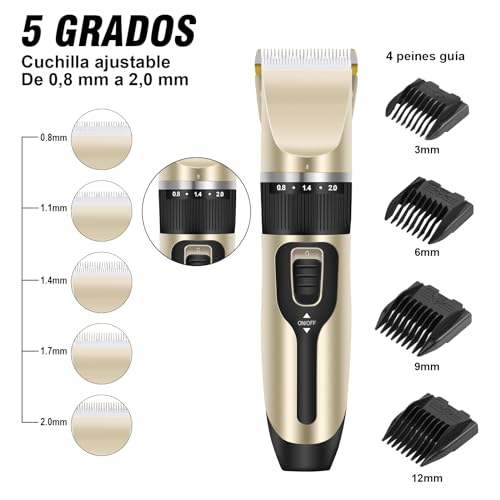 Professioneller Haarschneider, All-in-1 Körperhaartrimmer, kabelloser Präzisionstrimmer, 90 min, ultraschallscharfe Klinge, für Männer, Kinder oder Haustiere