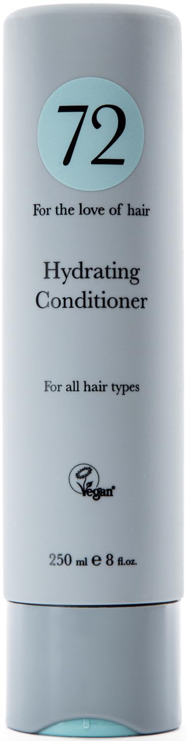 72 Hair Vegan Hydrating Conditioner, Organic Cruelty Free Moisturiser and Protector Treatment, 250ml