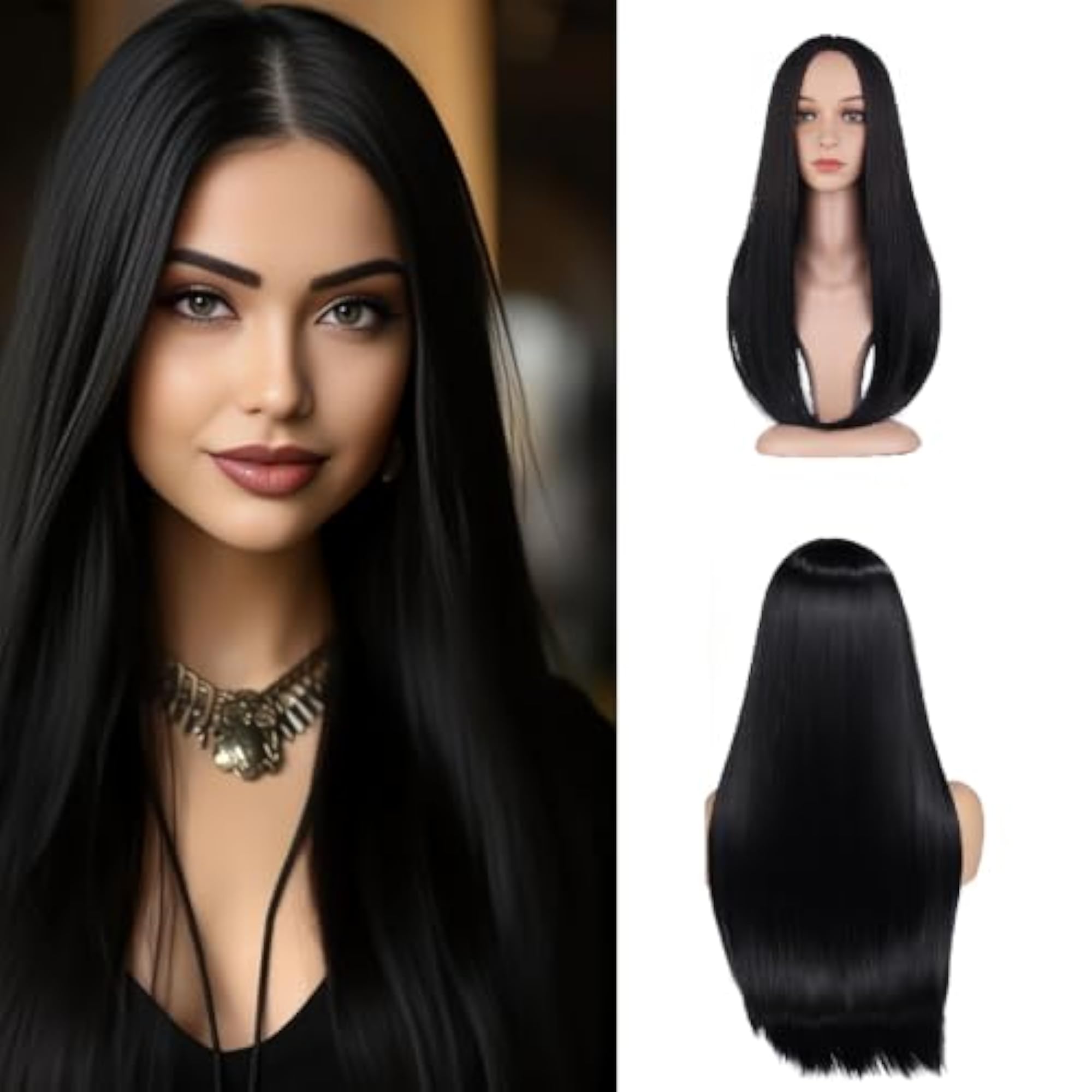 Women's Full Head Wavy Synthetic Hair Wig