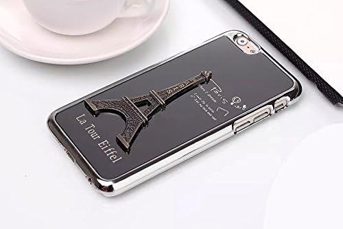 iPhone 6 Case, Paris Tower La Tour Eiffel Metal Chrome Case for Apple iPhone 6 (4.7) 4.7โ Screen Version (Black)