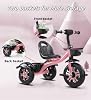 Lyefancy Kids Tricycle for 2-5 Years Old, Kids Trike with Basket and Removable Pedal, Toddler Tricycle 3 Wheel Bike Children Riding on Toys, Birthday for Boys Girls(Pink) #5