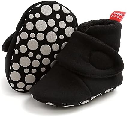 TMEOG Unisex-Baby Krabbelschuhe Winterschuhe Wollschuhe Neugeborenes Stiefel Booties Gefütterte Boots für Baby 0-18Monate
