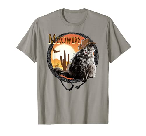 Meowdy - Divertente Mashup Cat Meme Maglietta