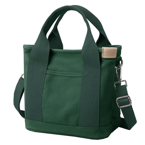 Image of Canvas Tote Bag for Women,Small Totes Bags with Zipper Crossbody Purse with Pockets Large Shoulder Handbag,2 Sizes