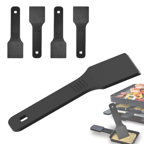 Raclette Schaber,Raclette Spatel,Raclette Schieber, 4PCS Raclette Pfannenwender Küchenutensilien für Antihaft Pfannen Käse Grills Gourmet Bretter Bratpfannen Fondue