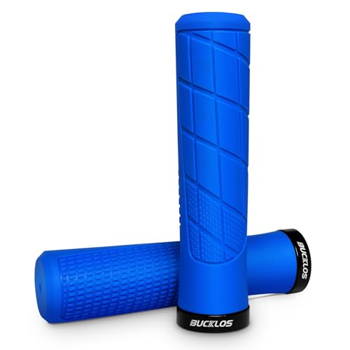 BUCKLOS Single Lock-on Bike Handlebar Grip, MTB Anti-Slip Handle Grip