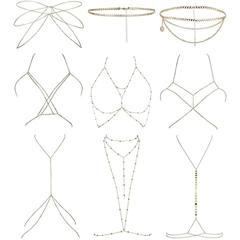 YOVORO 9PCS Body Chain Set Cover