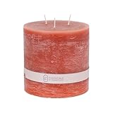 Braune Stumpenkerze, Ø 14 x 14 cm, mit 75 Stunden Brenndauer