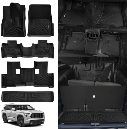 Amazon.com: Naibeve Floor Mats for 2023 2024 2025 Toyota Sequoia 7 ...