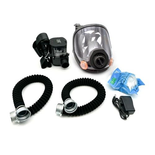 Masque de protection respiratoire à gaz à adduction d'air alimenté par débit constant électrique