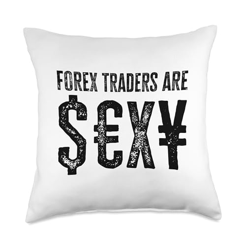 Forex Traders Are $EX¥ – Funny Forex Trading Design Throw Pillow